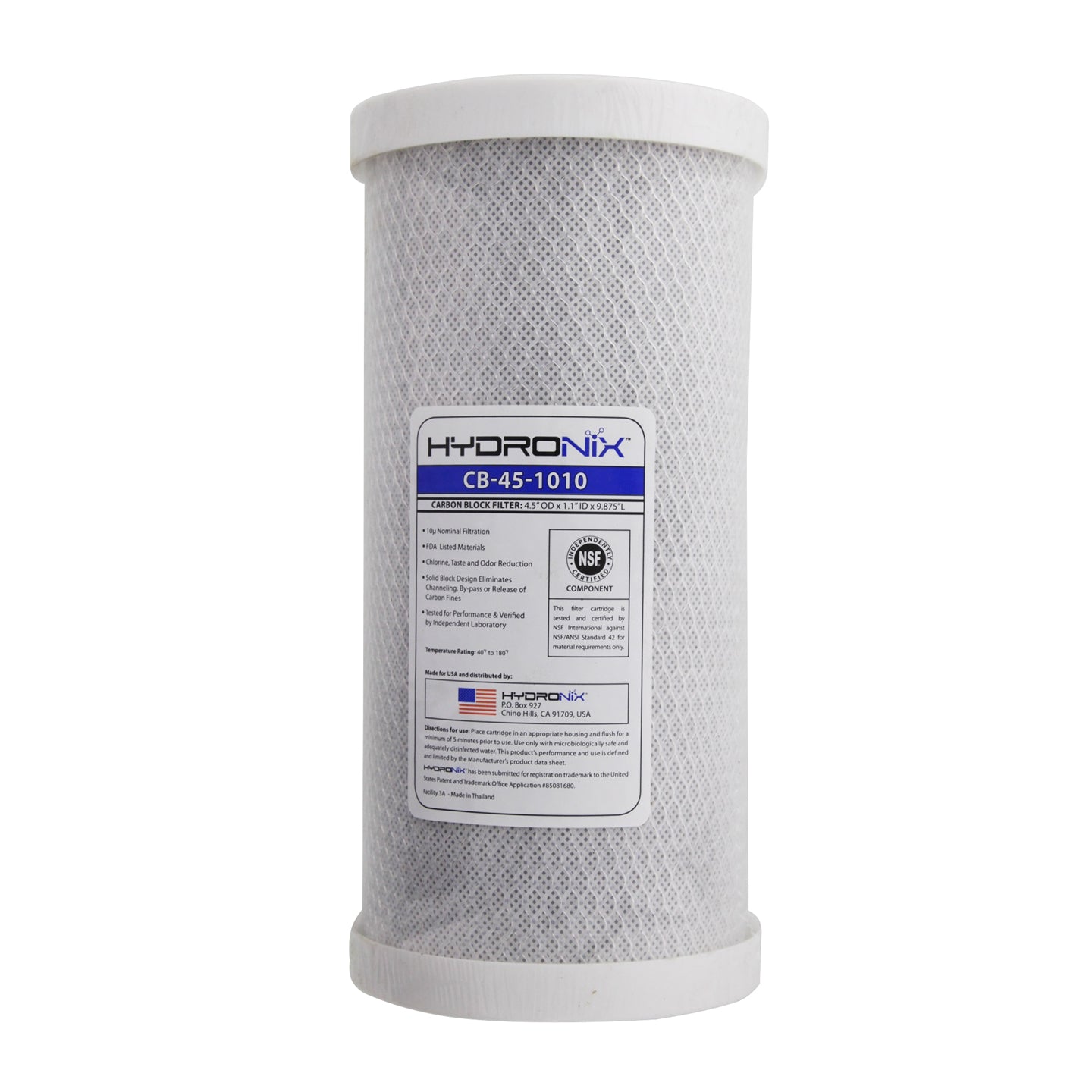 CB-45-1010 Hydronix Replacement Whole House Carbon Water Filter