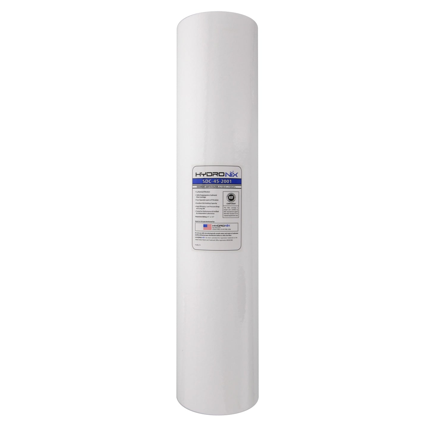SDC-45-2001 Hydronix Whole House Replacement Sediment Filter Cartridge