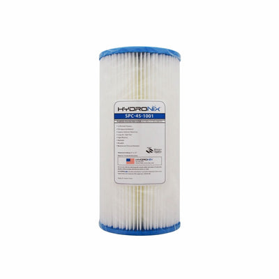 SPC-45-1001 Hydronix 10-inch x 4.5-inch Pleated Sediment 1 Micron Water Filter