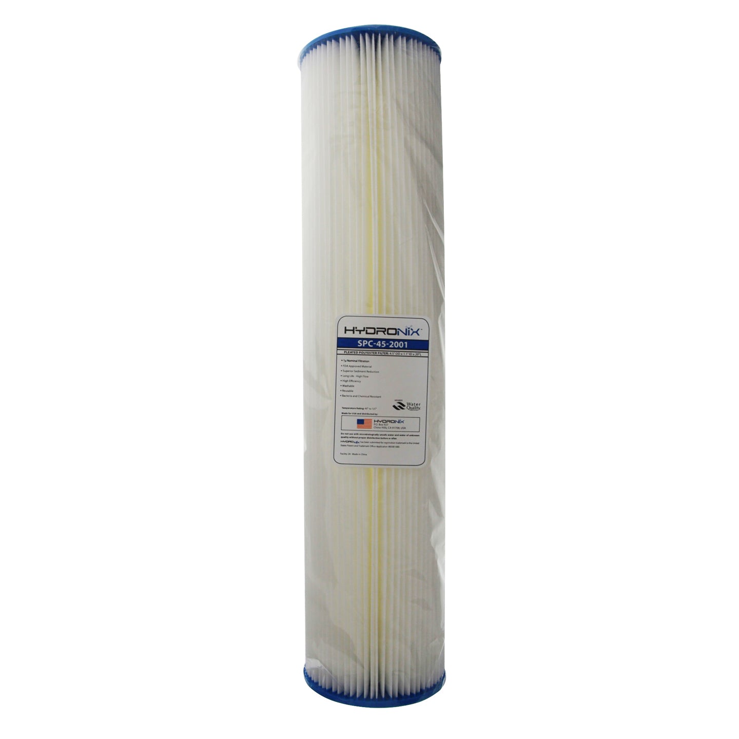 SPC-45-2001 Hydronix Pleated Sediment Water Filter - Whole House Cartridges - 40.99 - DiscountFilterStore.com