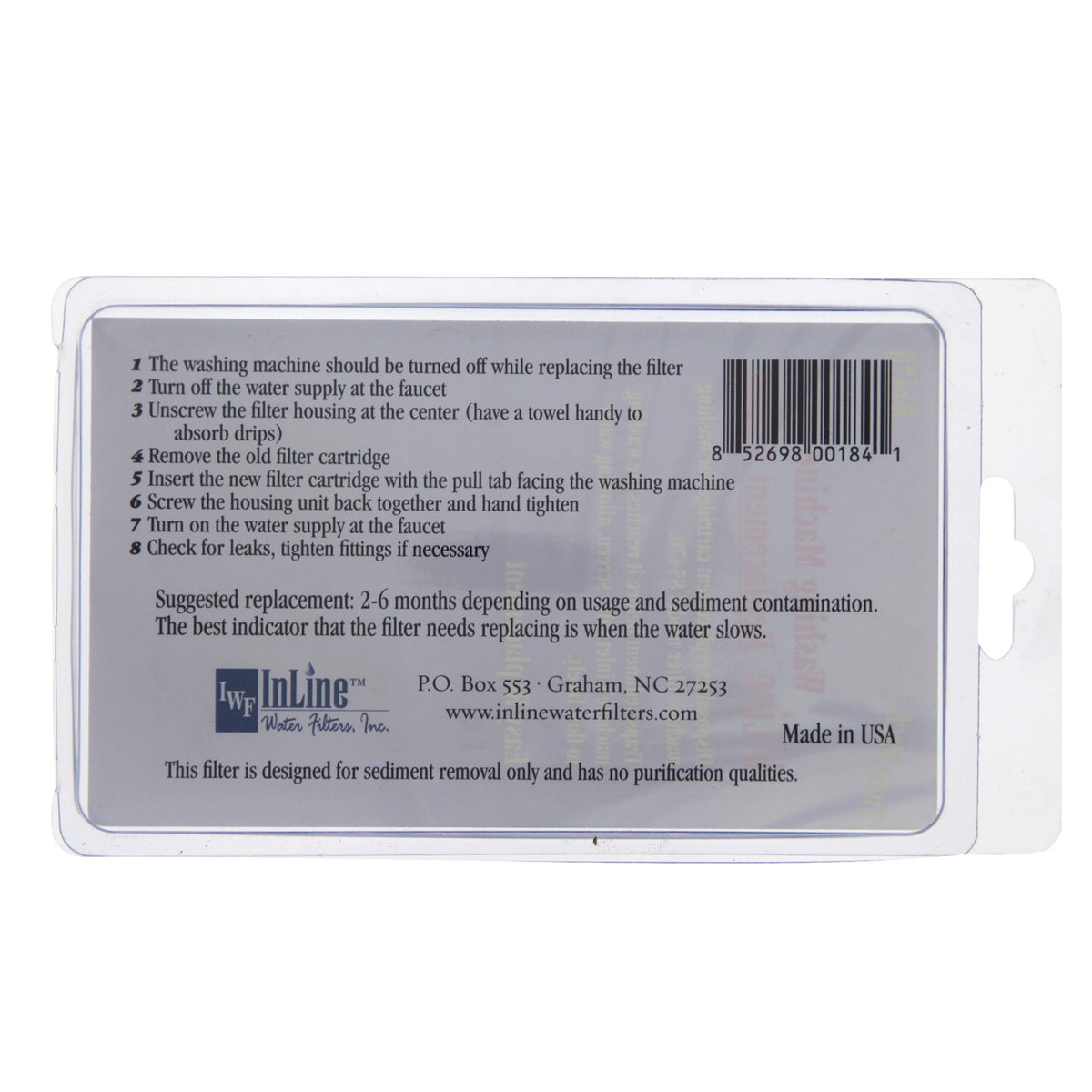 84470 Inline Water Filters Washing Machine Replacement Filter (2-Pack) - DiscountFilterStore.com