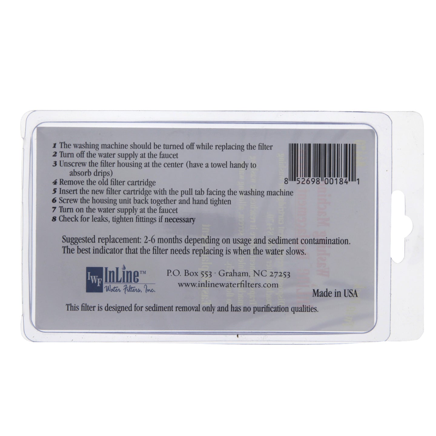 84470 Inline Water Filters Washing Machine Replacement Filter (2-Pack) - DiscountFilterStore.com