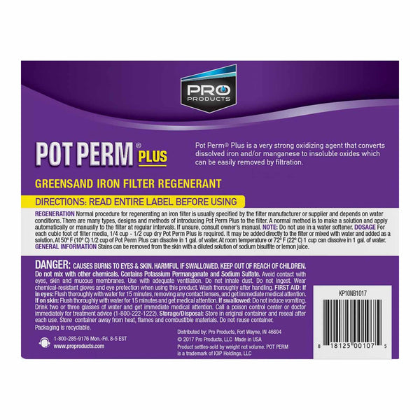 KP02N Pro Products Pot Perm Plus Greensand Iron Filter Regenerant - Parts and Accessories - 27.57 - DiscountFilterStore.com