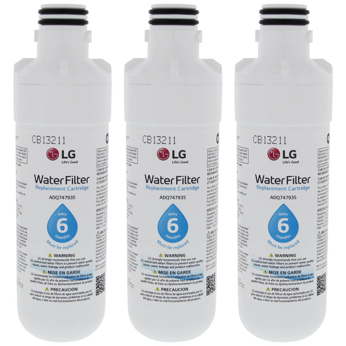 LT1000P LG Replacement Refrigerator Water Filter 3 Pack- DiscountFilterStore.com