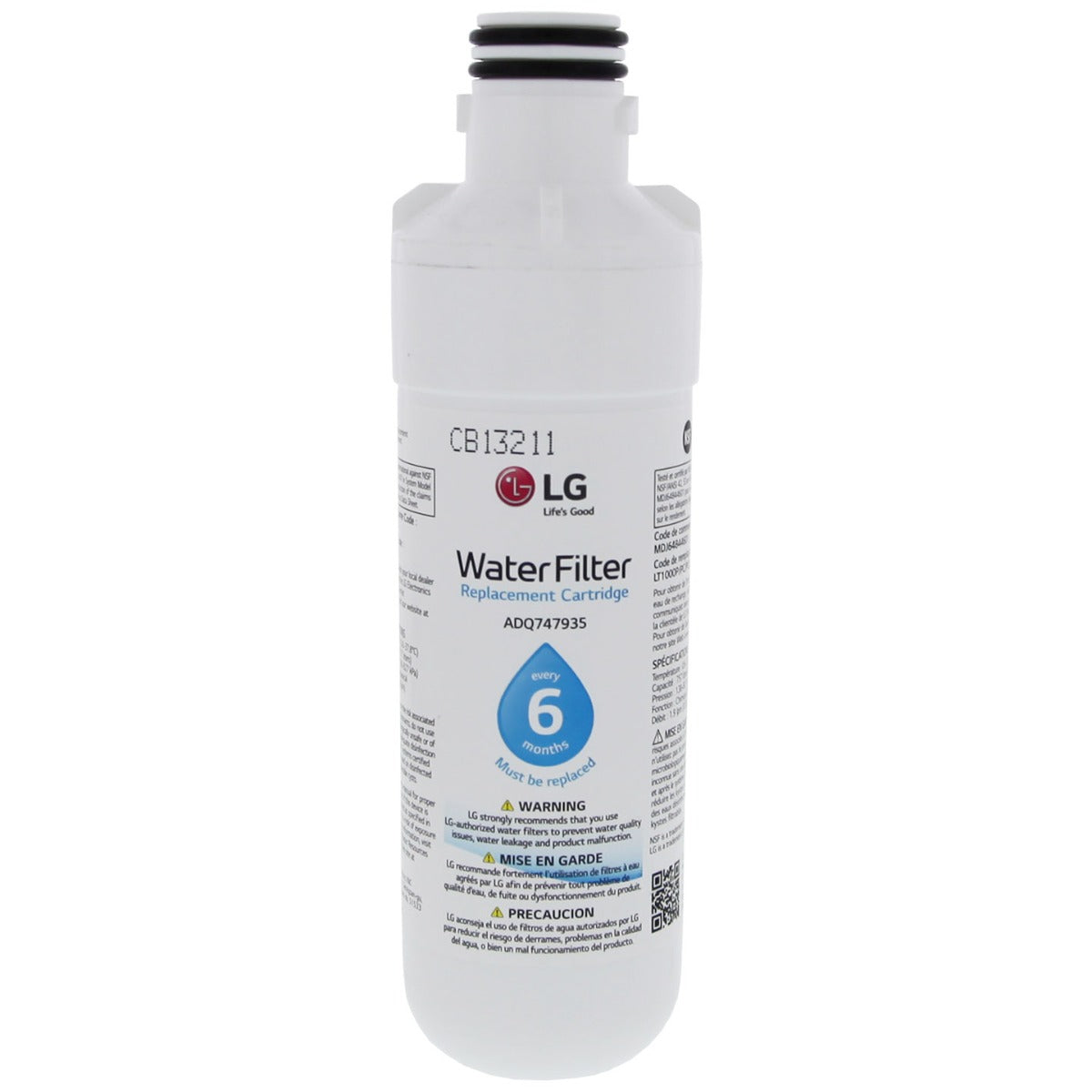 LT1000P LG Replacement Refrigerator Water Filter  Front View- DiscountFilterStore.com