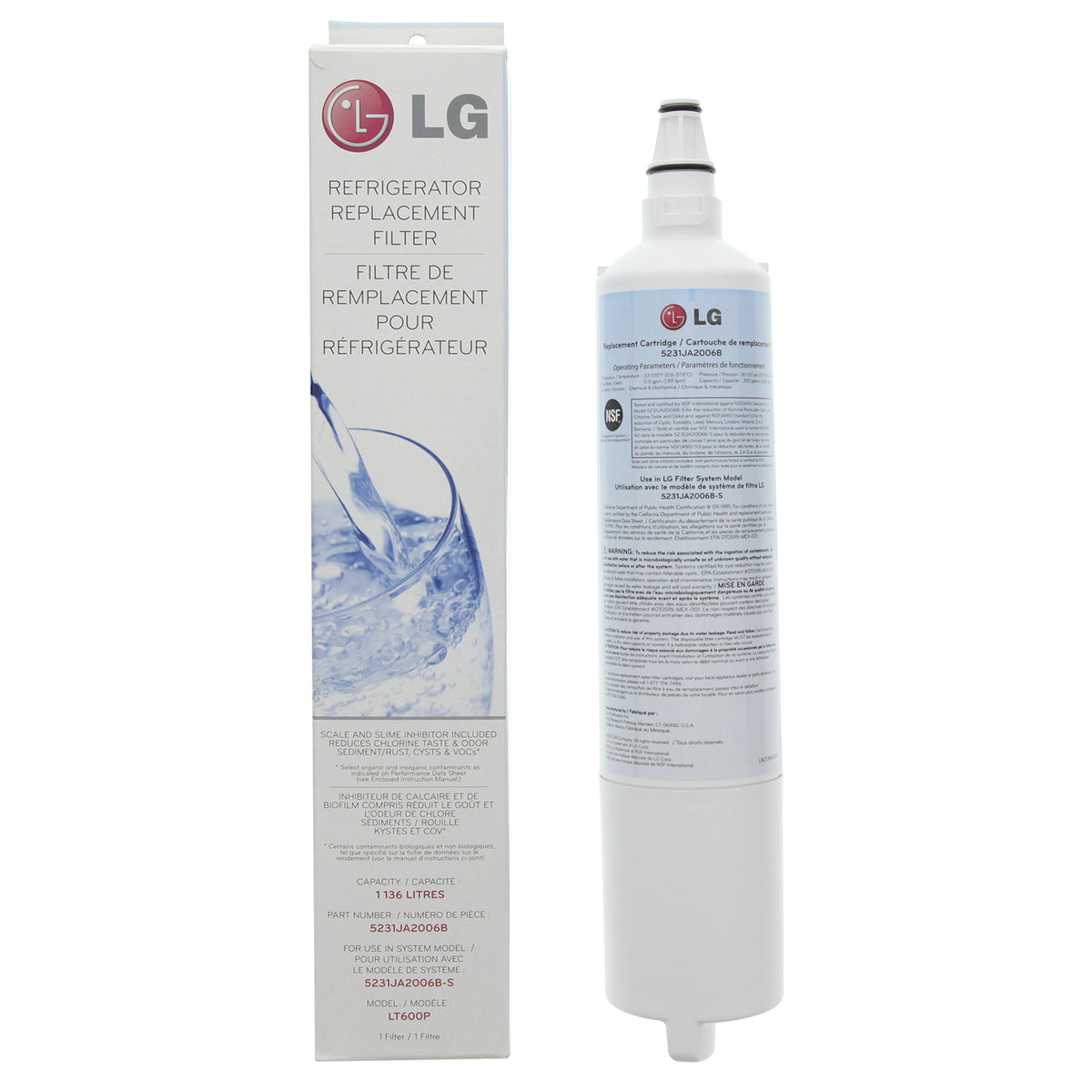 5231JA2006F / LT600P LG Refrigerator Water Filter