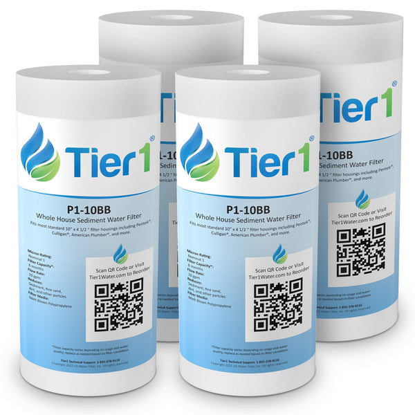 10 inch x 4.5 inch Whole House Sediment Water Filter by Tier1 (1 Micron) - Whole House Cartridges - 8.39 - DiscountFilterStore.com