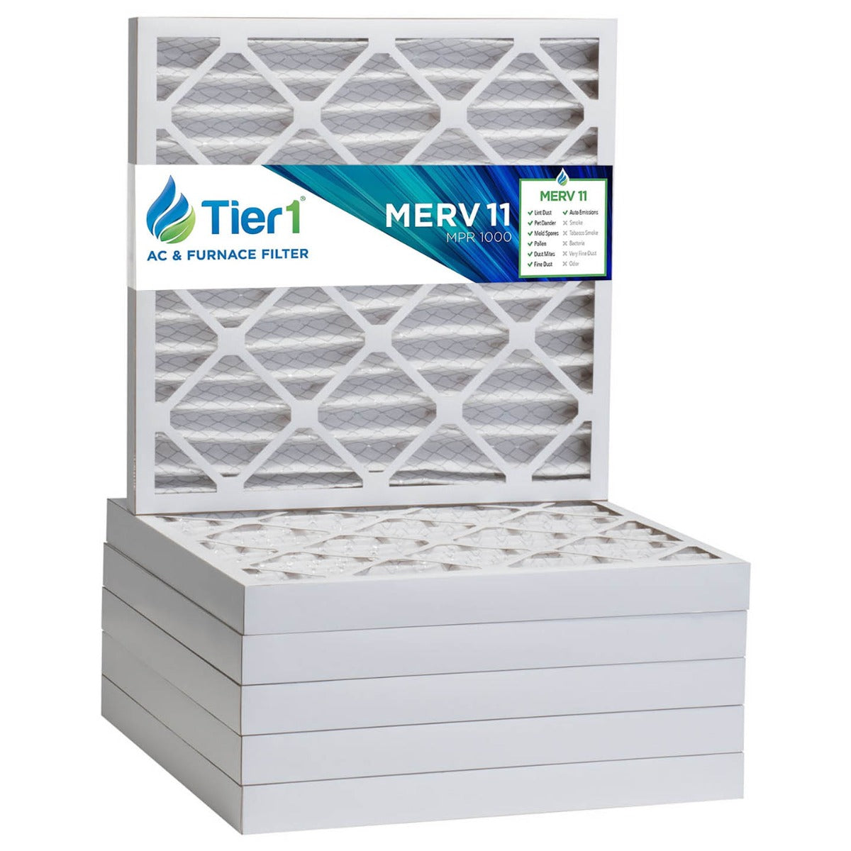 24x24x2 Merv 11 Universal Air Filter By Tier1 (6-Pack) - DiscountFilterStore.com