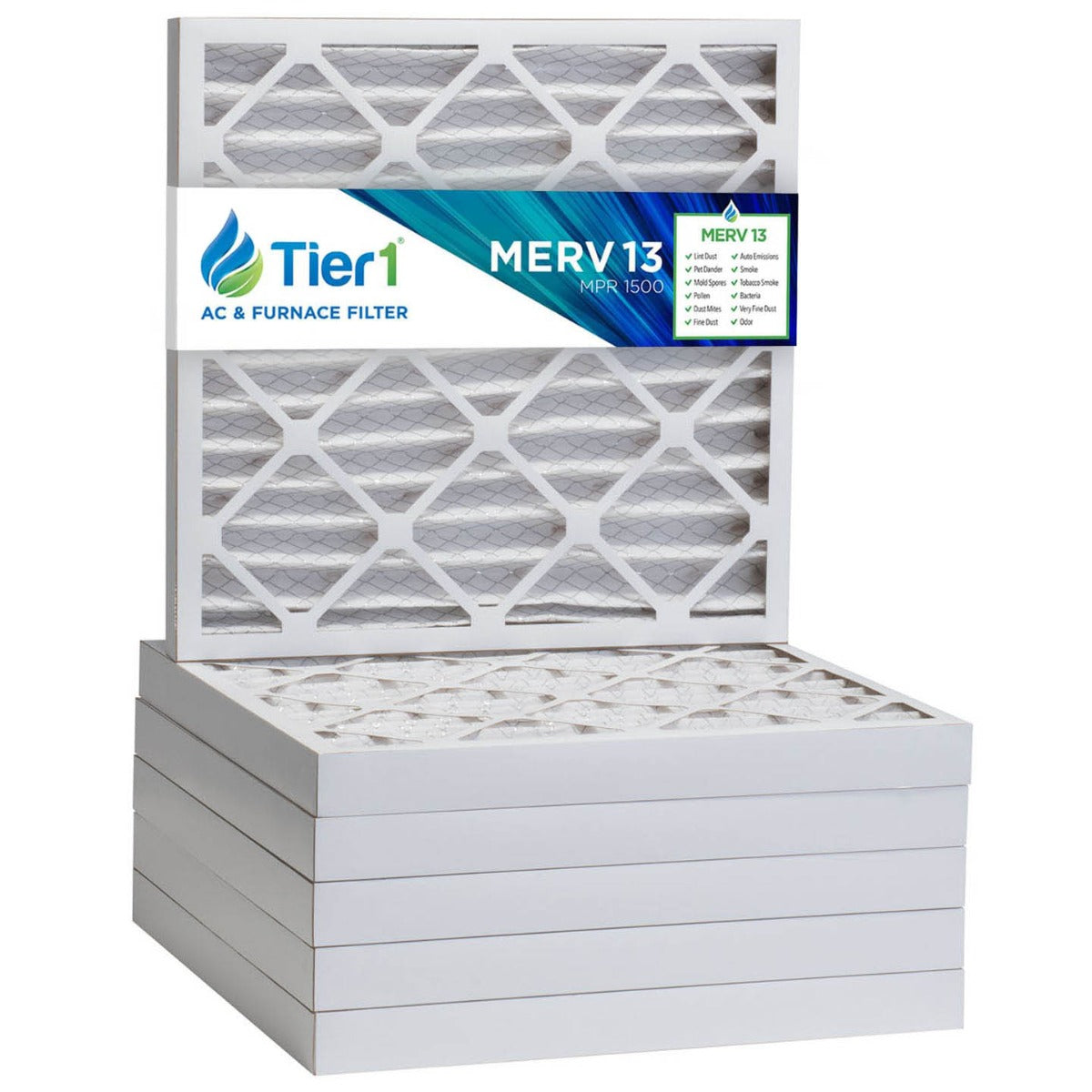 20x20x2 Merv 13 Universal Air Filter By Tier1 (6-Pack) - DiscountFilterStore.com