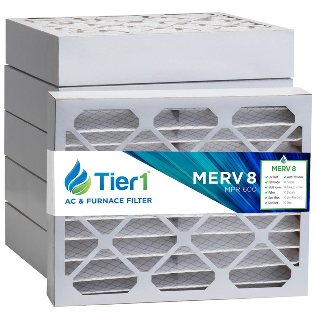 16x20x4 Merv 8 Universal Air Filter By Tier1 (6-Pack) - DiscountFilterStore.com