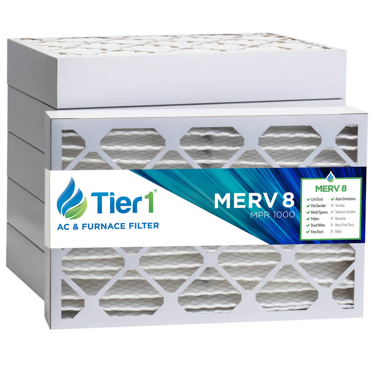 20x25x4 Merv 8 Universal Air Filter By Tier1 (6-Pack) - DiscountFilterStore.com