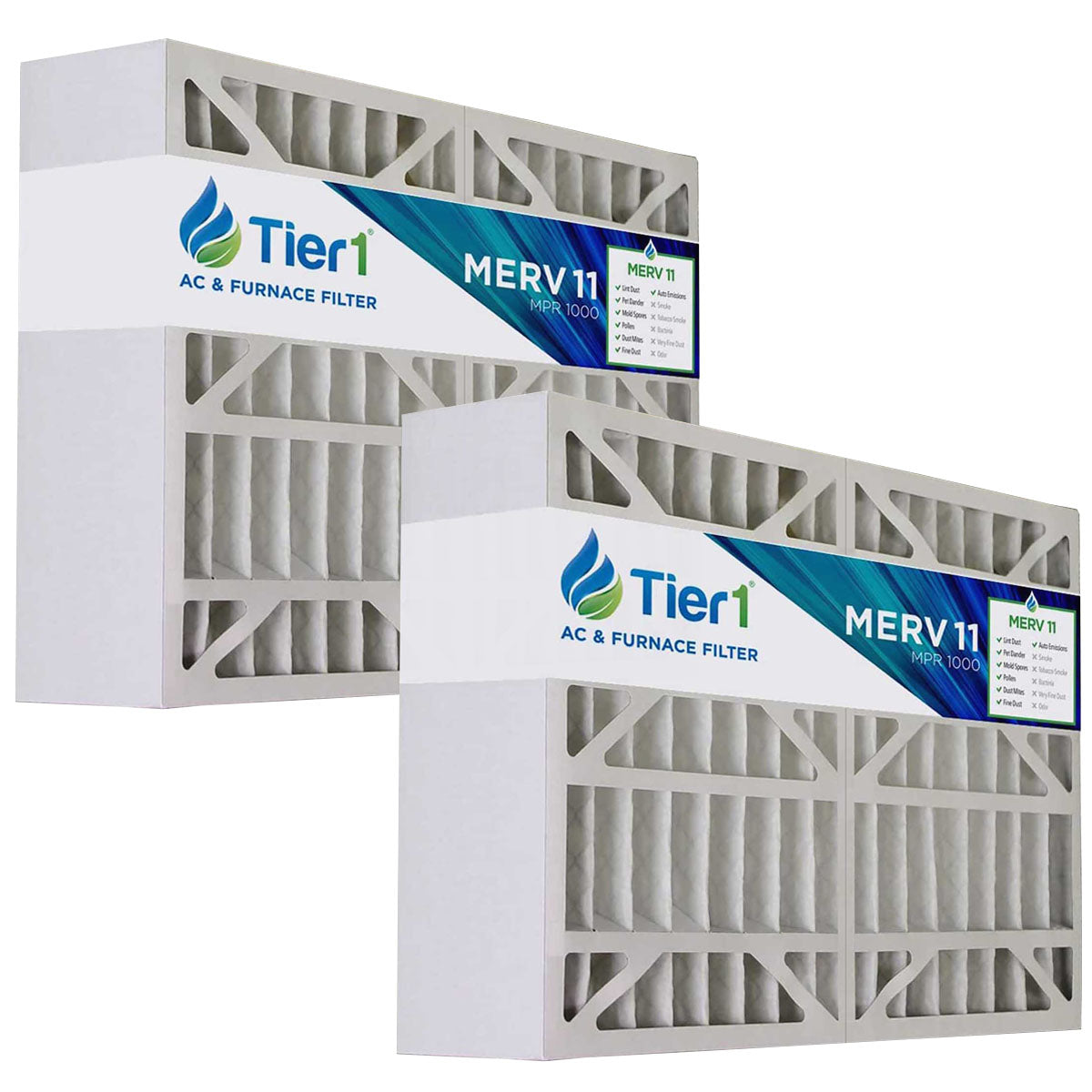 Tier1 brand replacement for Lennox X0584 - 16 x 26 x 5 - MERV 11 (2-Pack) - DiscountFilterStore.com