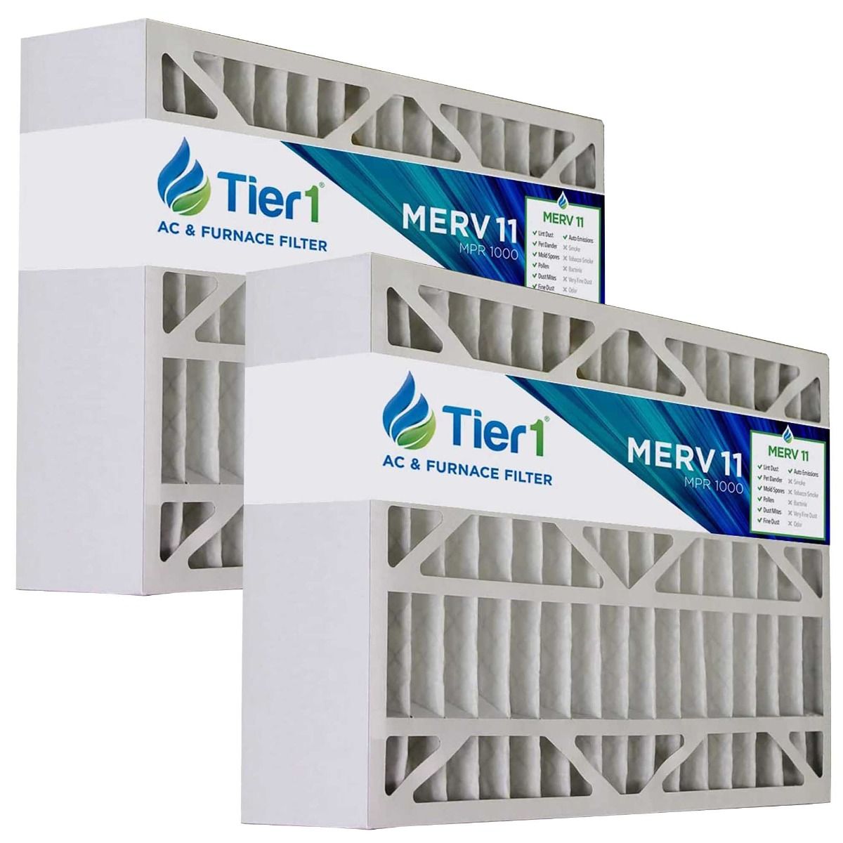 Tier1 brand replacement for Totaline - 16 x 25 x 5 - MERV 11 (2-Pack) - DiscountFilterStore.com