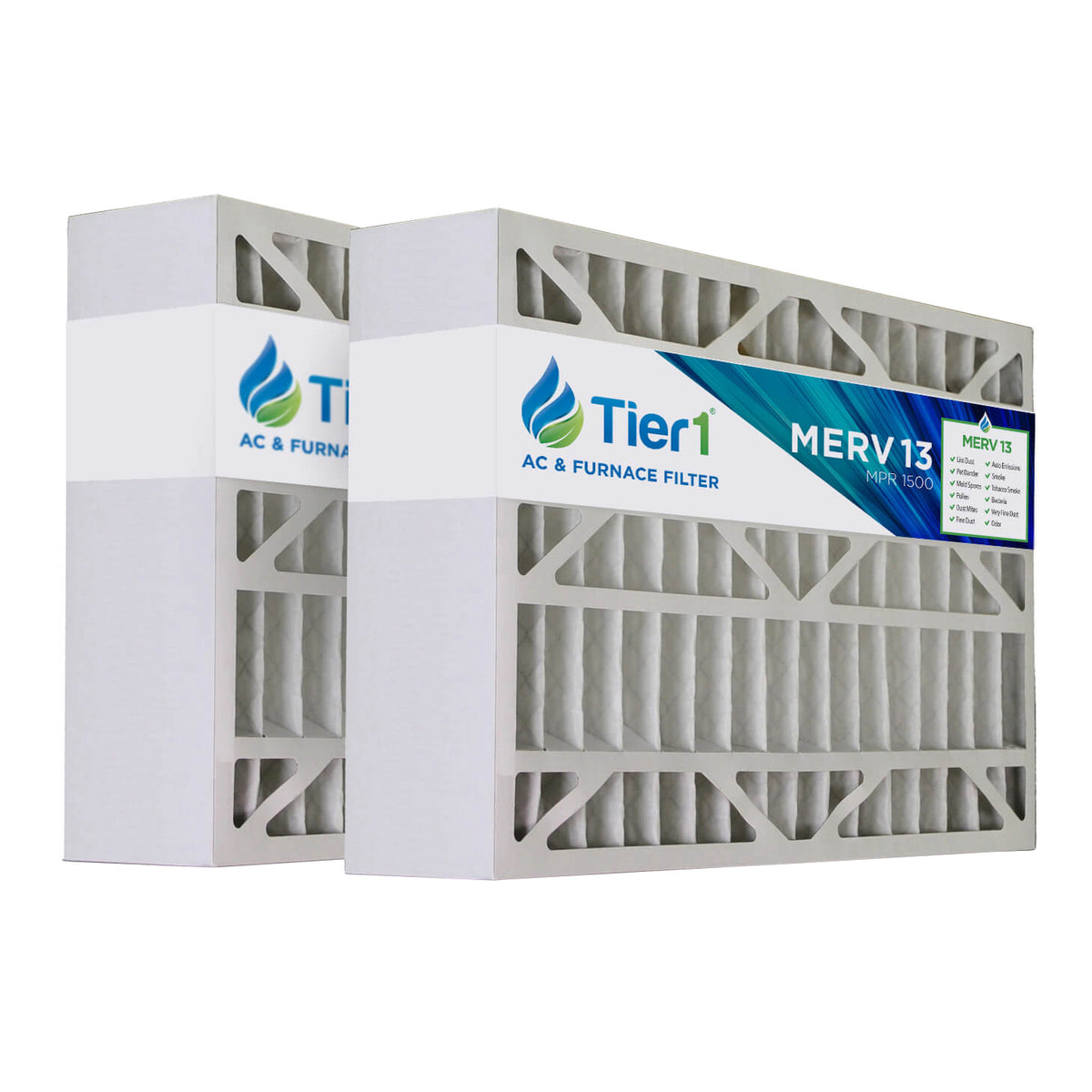 Tier1 brand replacement for White-Rodgers FR1400M-100 - 16 x 25 x 4 - MERV 13 (2-Pack) - DiscountFilterStore.com