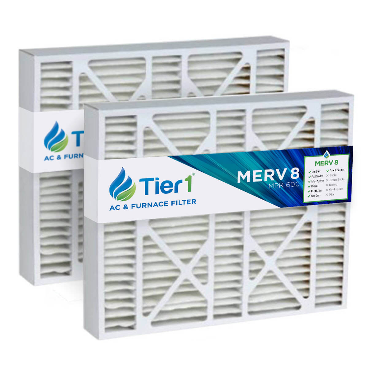 20x25x5 259112-102 & 255649-102 Trion / Air Bear MERV 8 Comparable Air Filter by Tier1 (2-pack) - Air Filters - 74.42 - DiscountFilterStore.com
