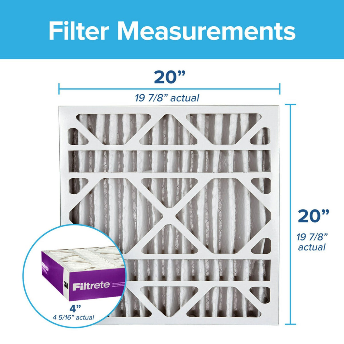 3M Filtrete 1550 Allergen Reduction Air Filters - 20x20x4 (4-Pack) - DiscountFilterStore.com