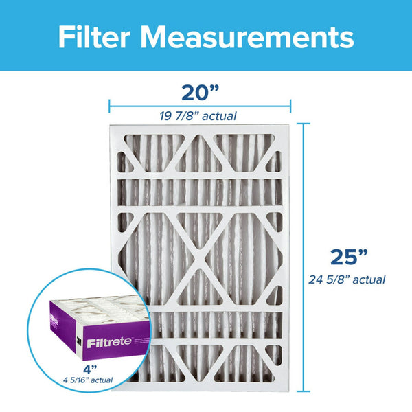 3M Filtrete 1550 Allergen Reduction Air Filters - 20x25x4 (4-Pack) - Air Filters - 153.21 - DiscountFilterStore.com