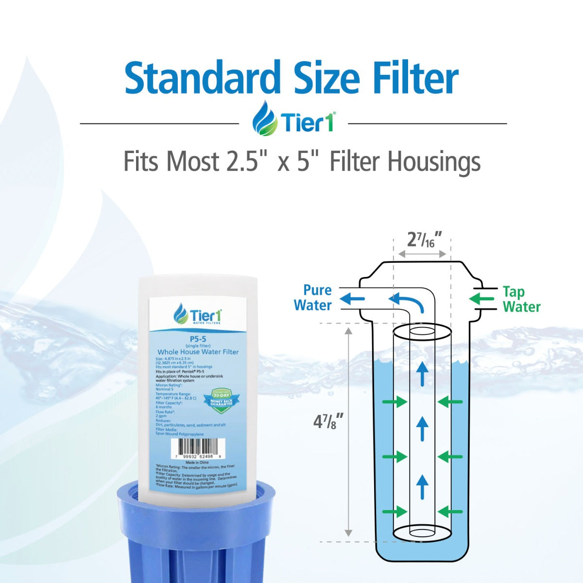P5-478 Pentek Comparable Sediment Water Filter by Tier1 - DiscountFilterStore.com