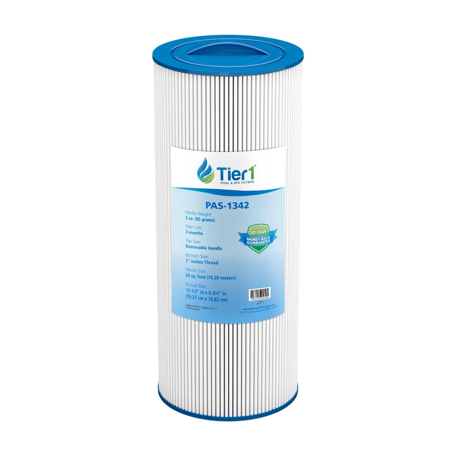 Tier1 Spa Filter for Jacuzzi J300/J400-Washable Trilobal Dirt-Lock Pleats