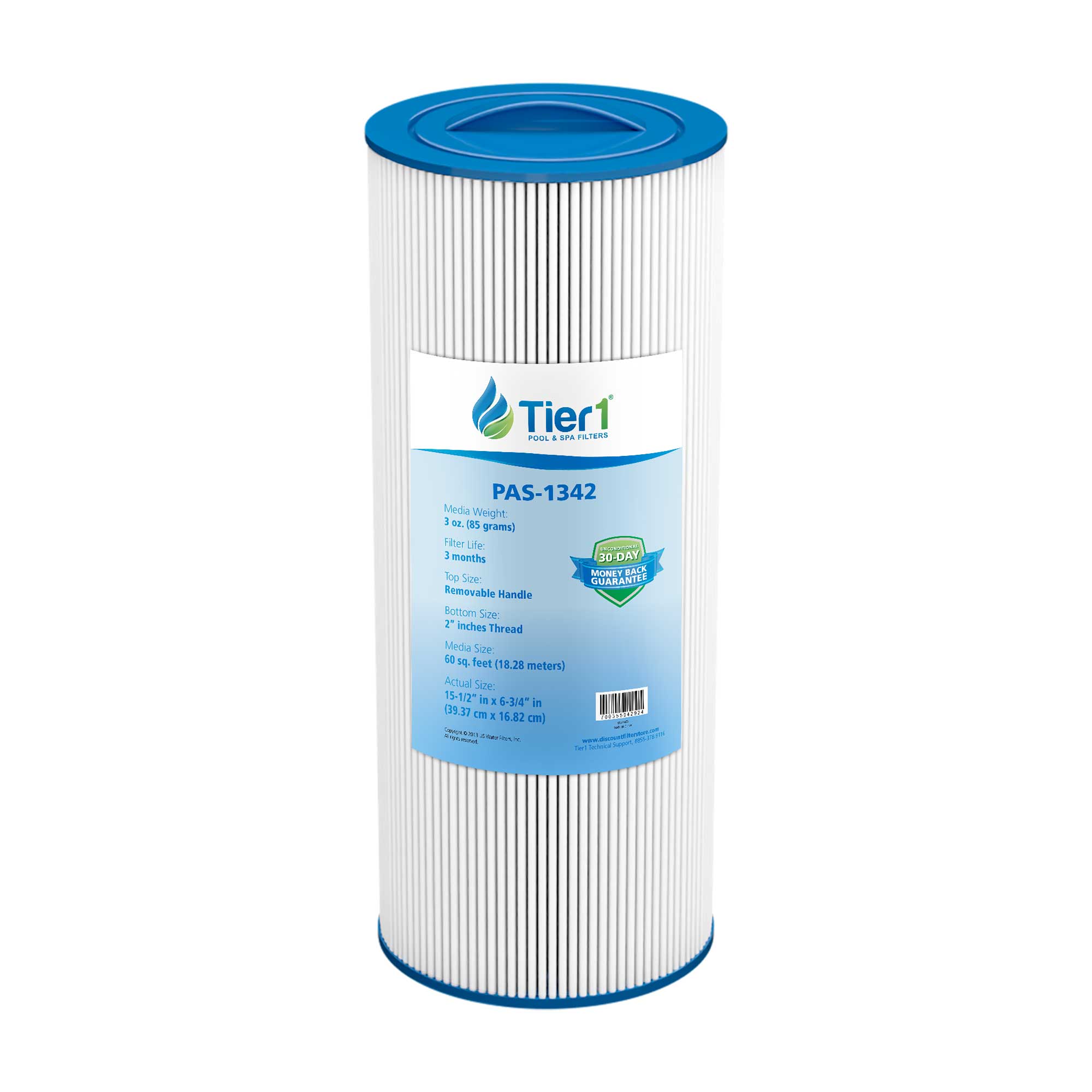 Tier1 Spa Filter for Jacuzzi J300/J400-Washable Trilobal Dirt-Lock Pleats