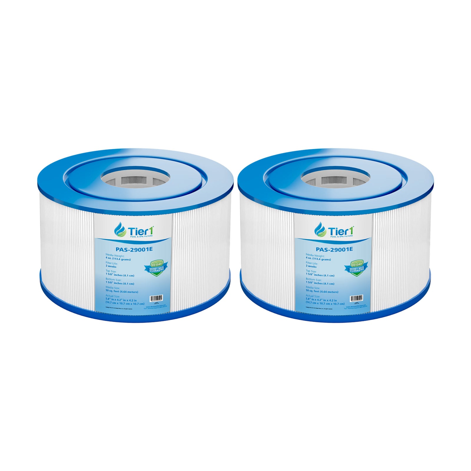 Tier1 Pool Filter (6-Pack) for Intex 29001E -Washable Trilobal Dirt-Lock Pleats