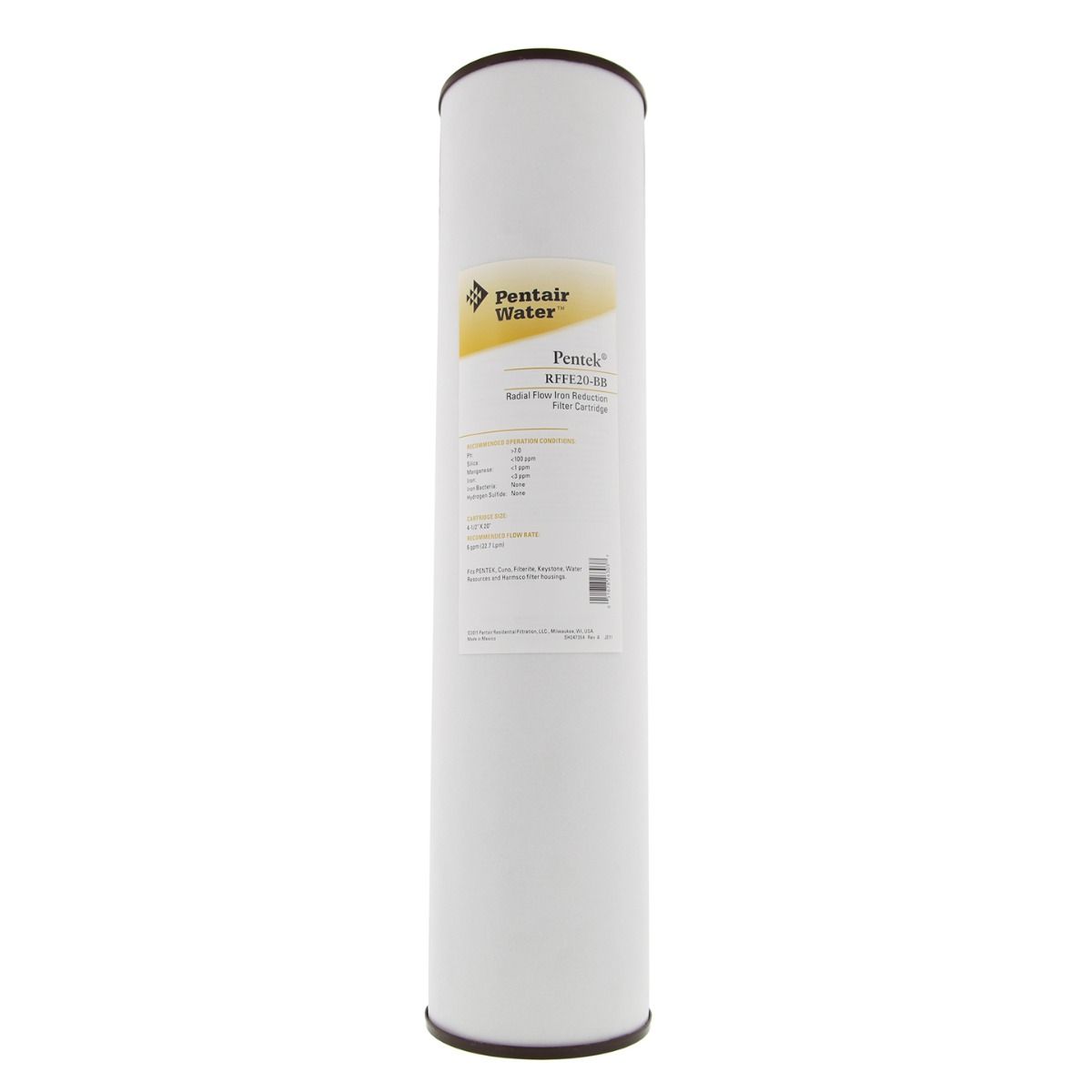 RFFE20-BB Pentek Iron Reducing Water Filter Cartridge (20 in x 4.5 in) - DiscountFilterStore.com