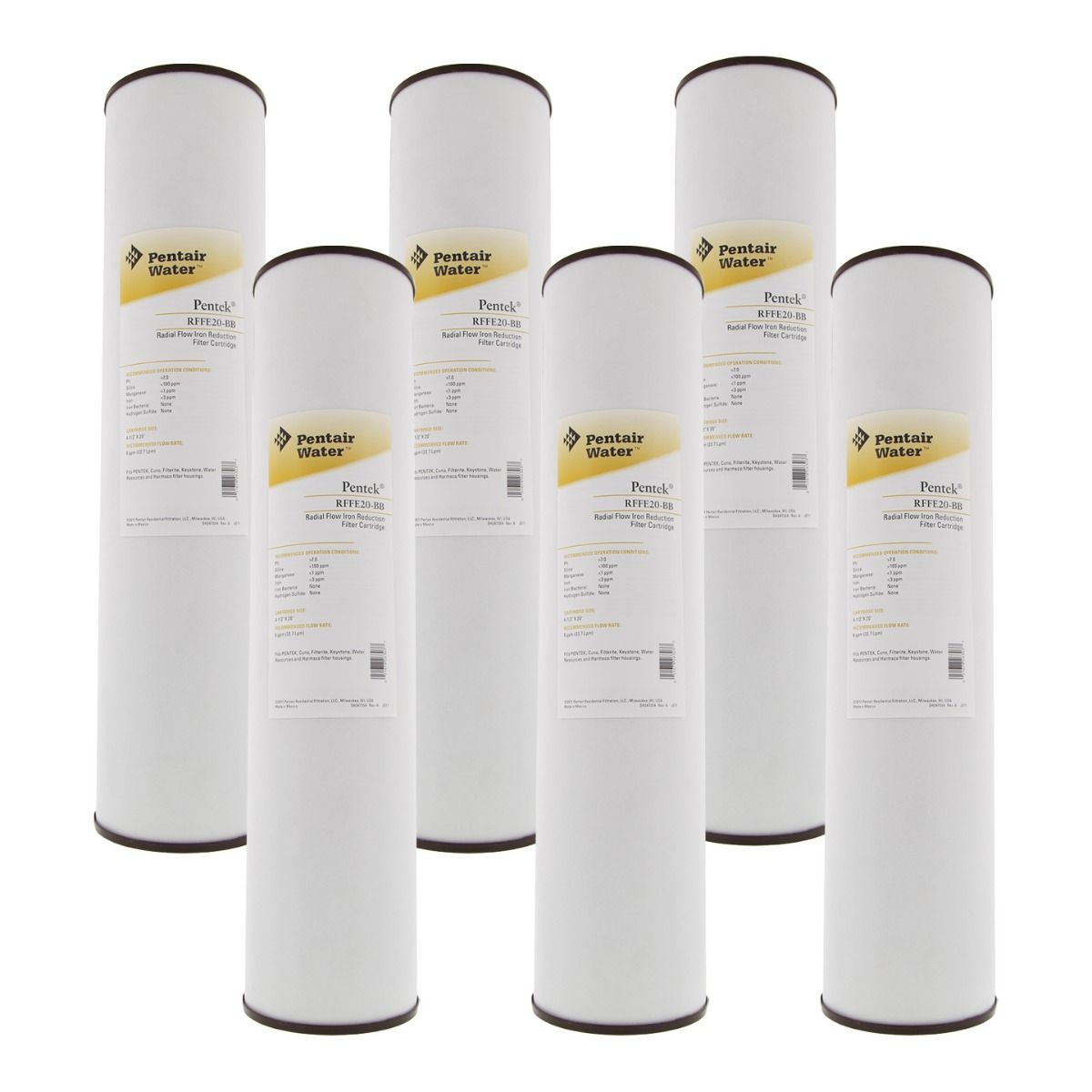 RFFE20-BB Pentek Iron Reducing Water Filter Cartridge (20 in x 4.5 in) - DiscountFilterStore.com