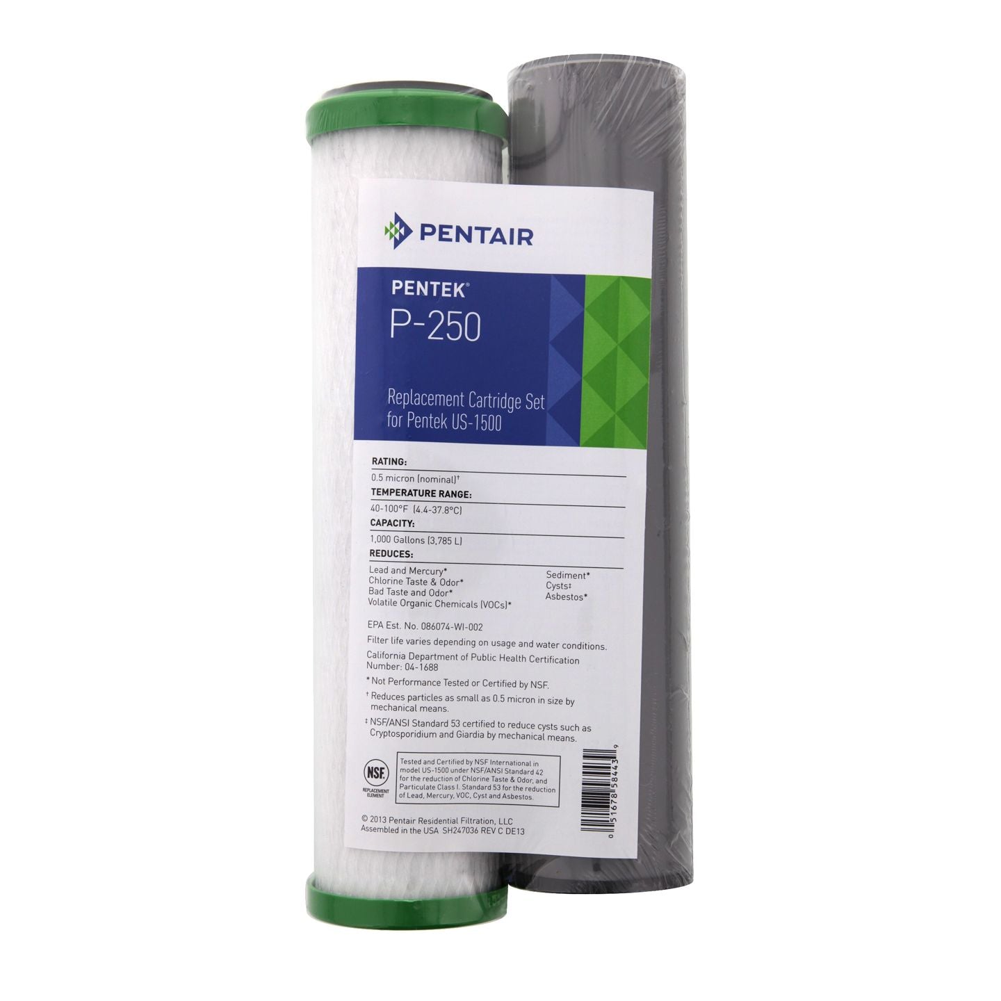 P-250 Pentek Undersink Filter Set - DiscountFilterStore.com