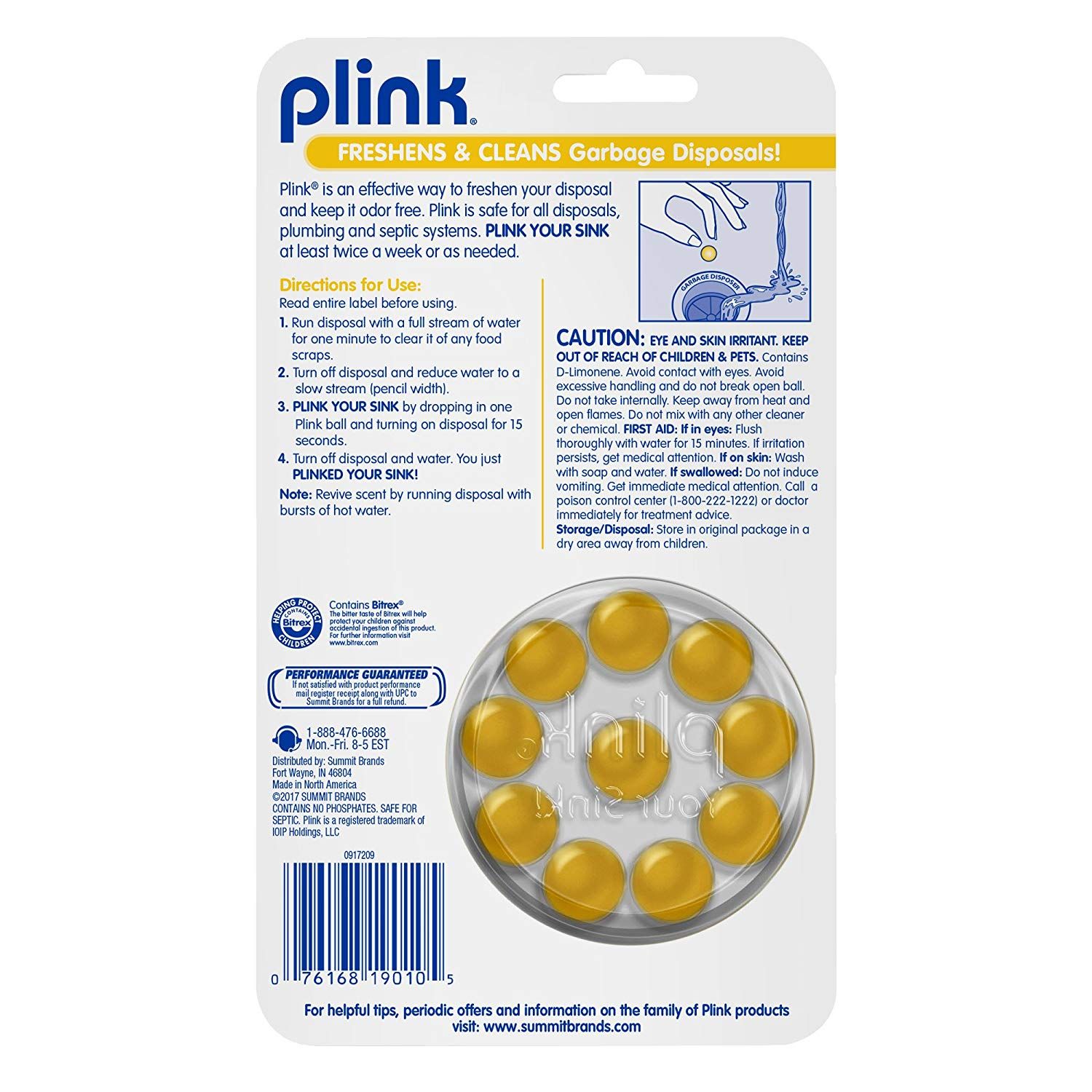 Plink Lemon Scent Garbage Disposal Cleaner and Deodorizer (10 Count) - DiscountFilterStore.com