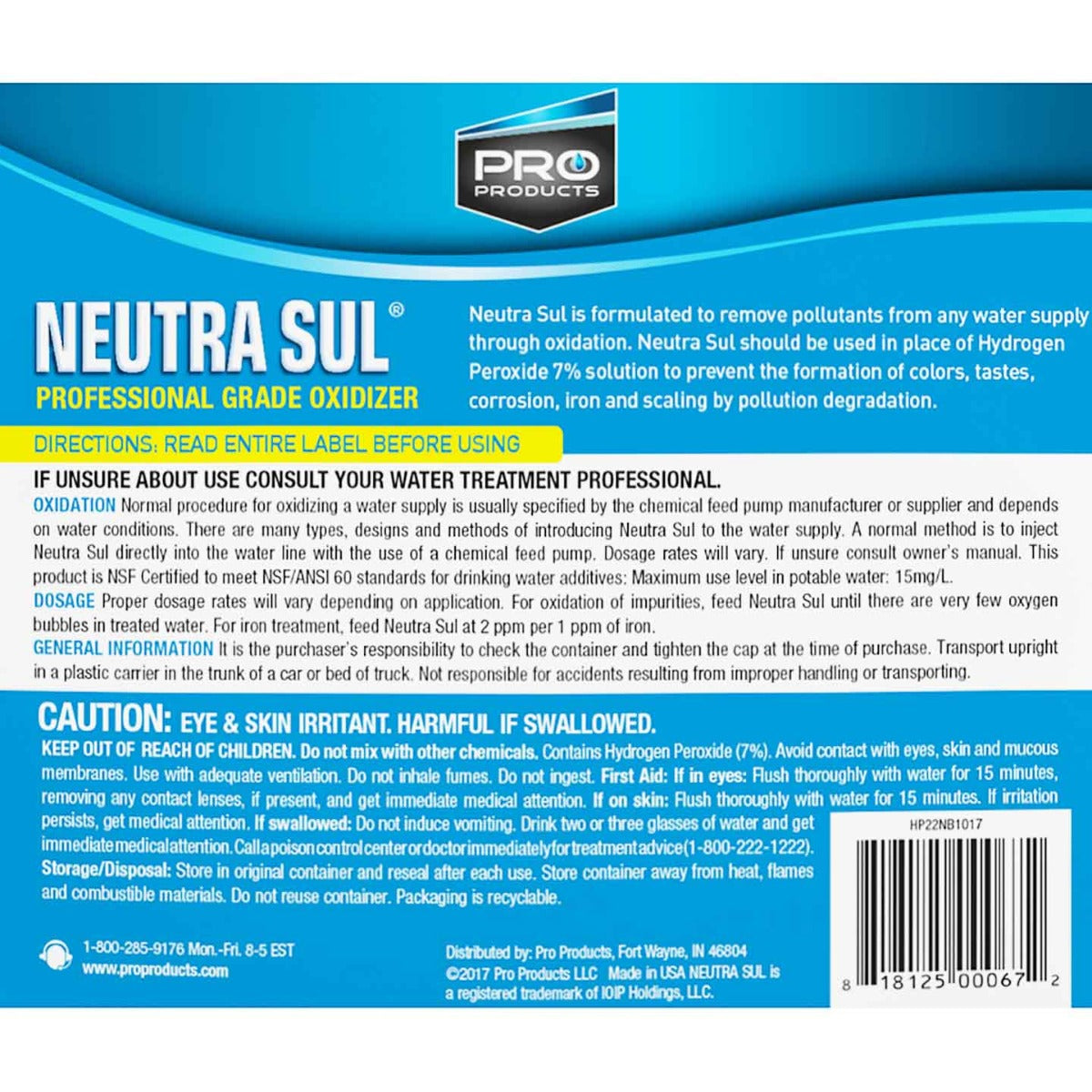 Neutra Sul Professional Grade Oxidizer (Pro Products HP05N) - DiscountFilterStore.com