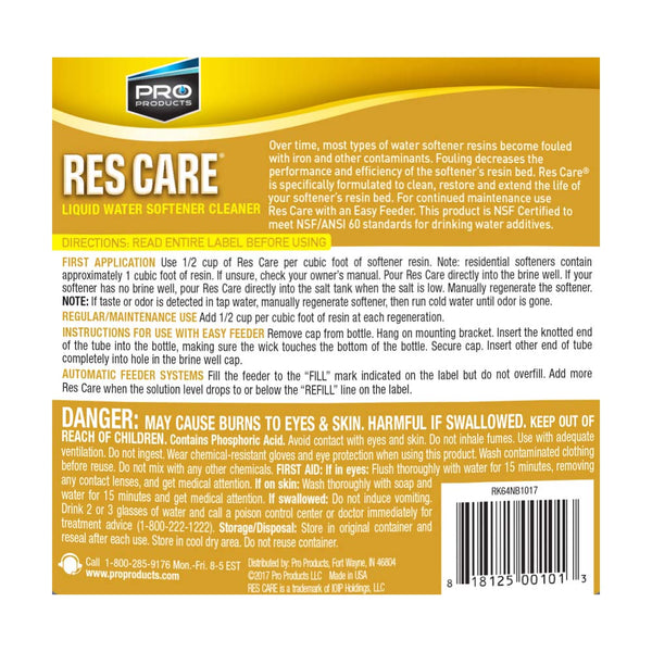 Pro Products Res Care Liquid Resin Cleaning Solution (1 Gallon, #RK41N) - Parts and Accessories - 24.49 - DiscountFilterStore.com