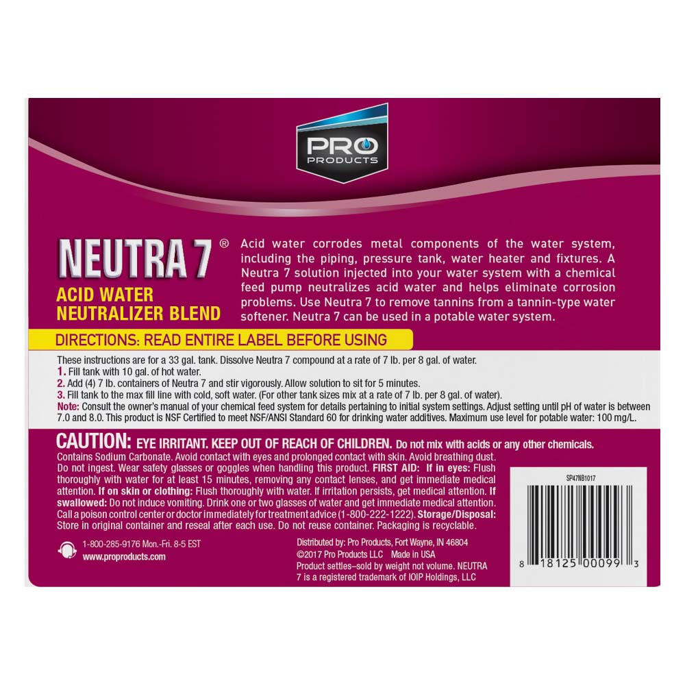 SP47N Pro Products Neutra 7 Acid Water Neutralizer - DiscountFilterStore.com