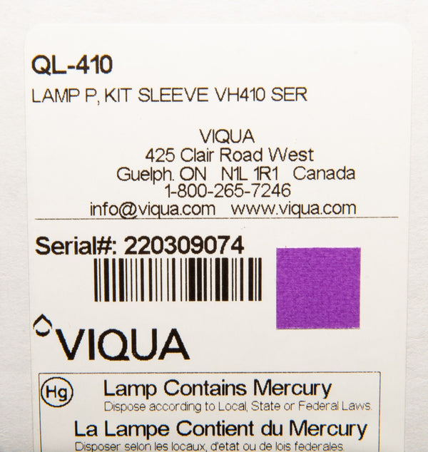 QL-410 Replacement UV Lamp and Quartz Sleeve for VH410 - Whole House Systems - 184.0 - DiscountFilterStore.com