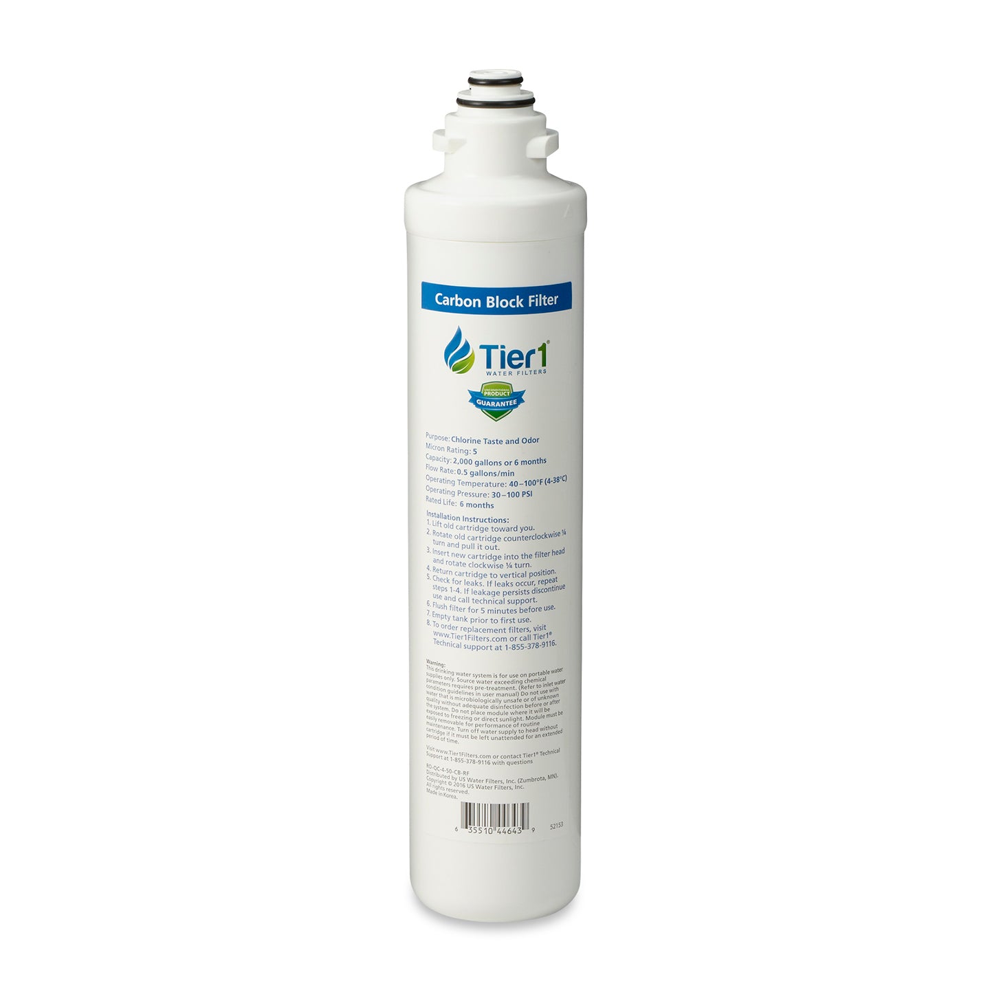RO-QC-450-CBRF 4-Stage Carbon Block Quick Change Reverse Osmosis Water Filter Replacement by Tier1 - DiscountFilterStore.com