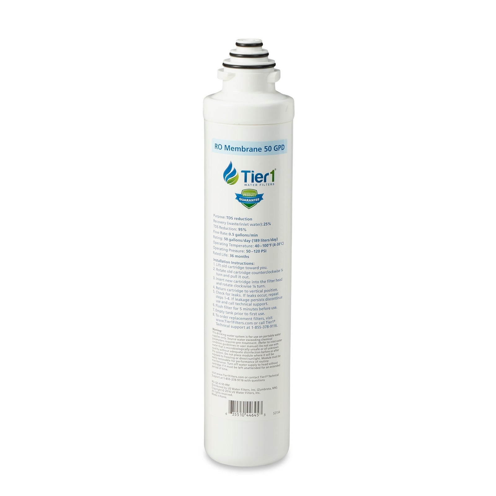 RO-QC4-RORM 4-Stage Quick Change Reverse Osmosis Water Filter Replacement Membrane by Tier1 - DiscountFilterStore.com