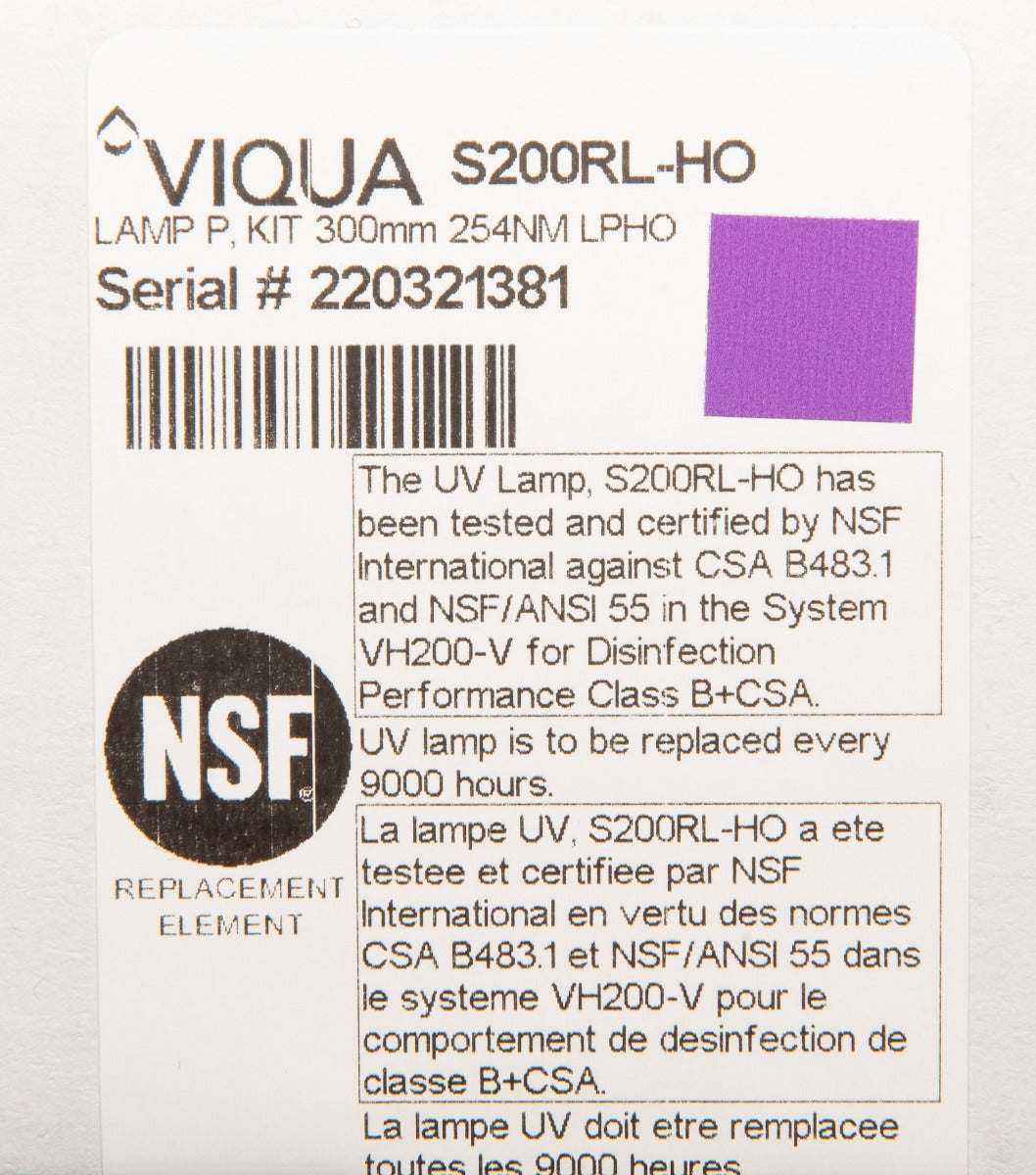 S200RL Viqua Replacement Lamp - DiscountFilterStore.com