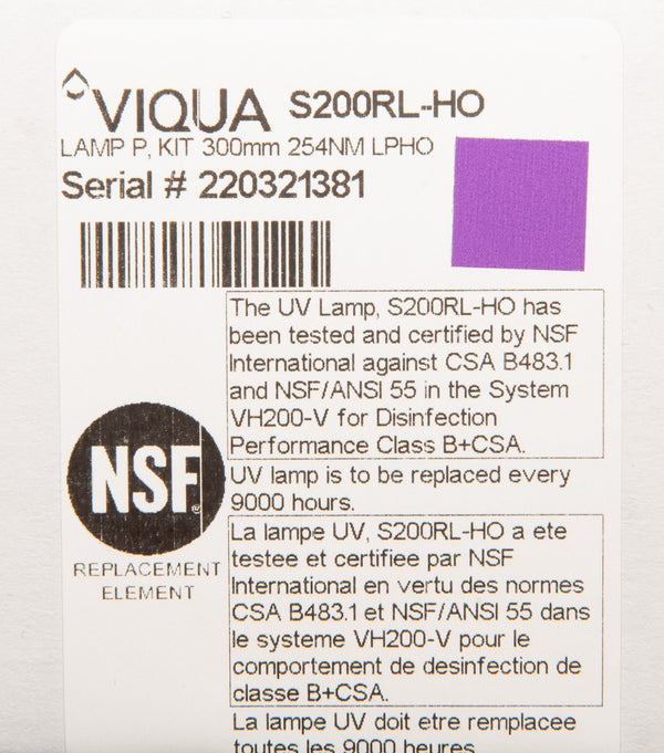 S200RL Viqua Replacement Lamp - Whole House Systems - 127.0 - DiscountFilterStore.com