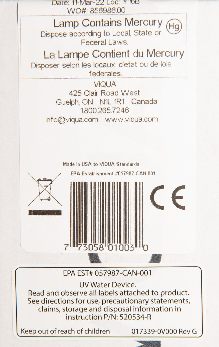 S200RL Viqua Replacement Lamp - DiscountFilterStore.com