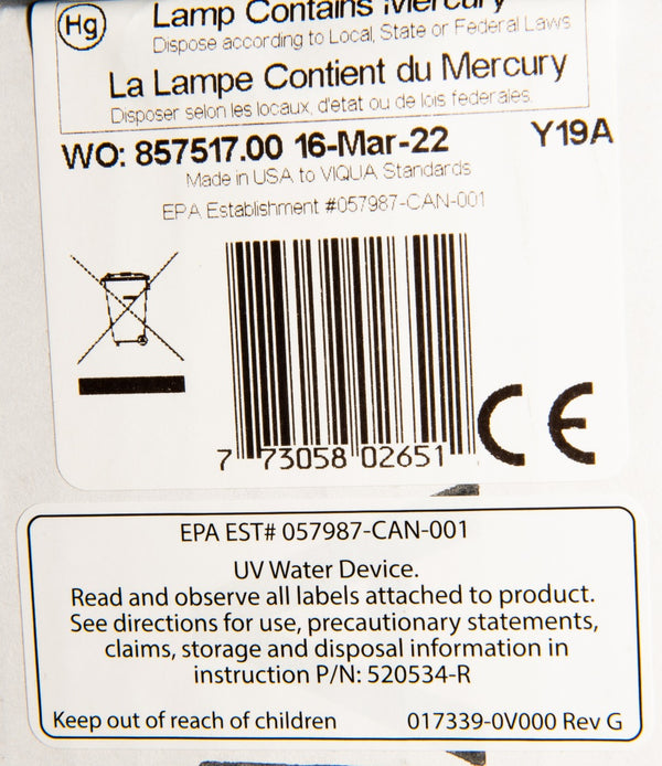 Viqua S36RL Replacement UV Lamp - Whole House Systems - 144.0 - DiscountFilterStore.com