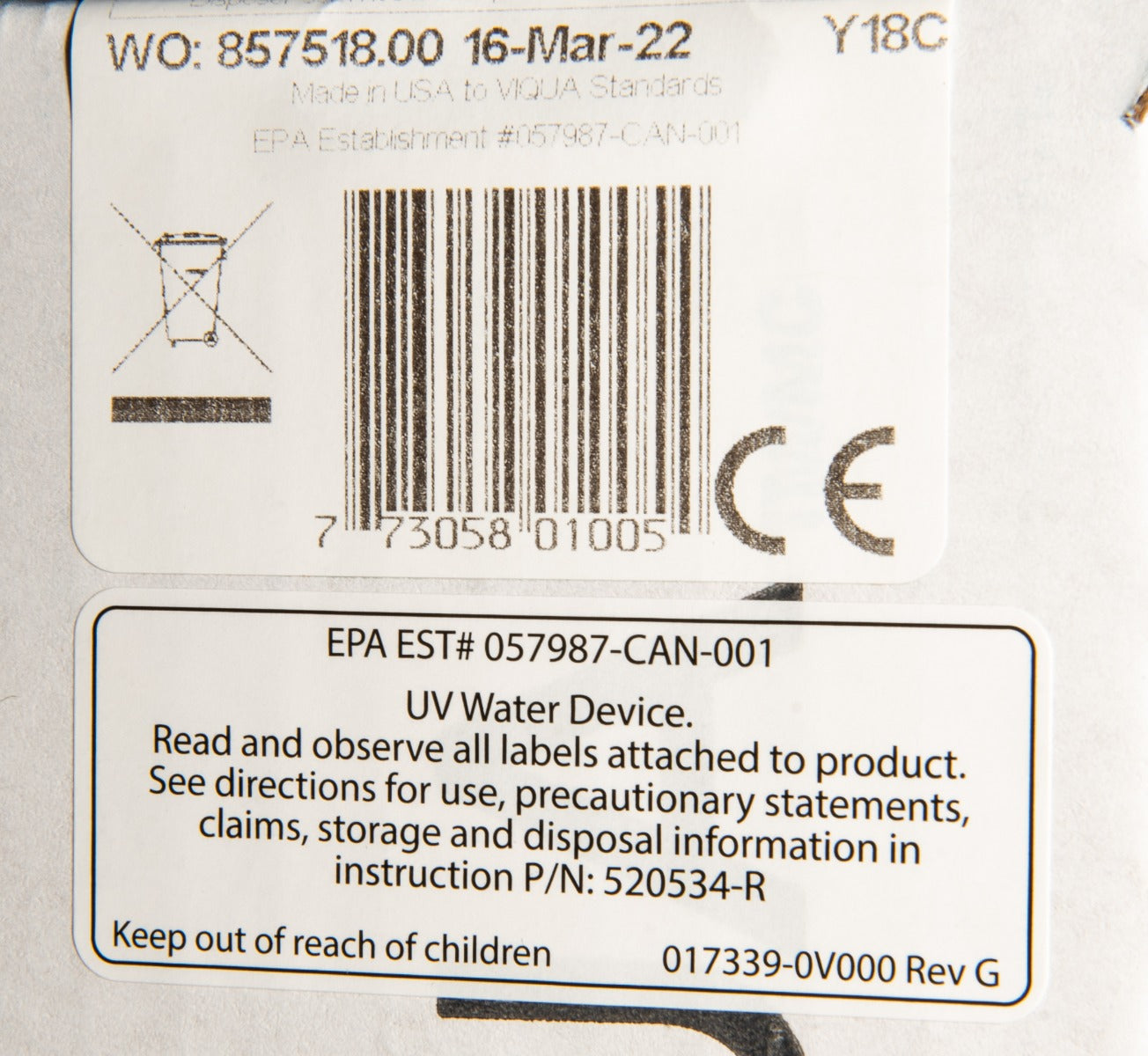 S410RL Viqua Replacement UV Lamp - DiscountFilterStore.com