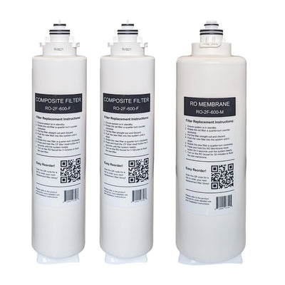 Replacement filter set for USWF RO-2F-600 tankless Reverse Osmosis System - Inline & RO Filters - 111.99 - DiscountFilterStore.com