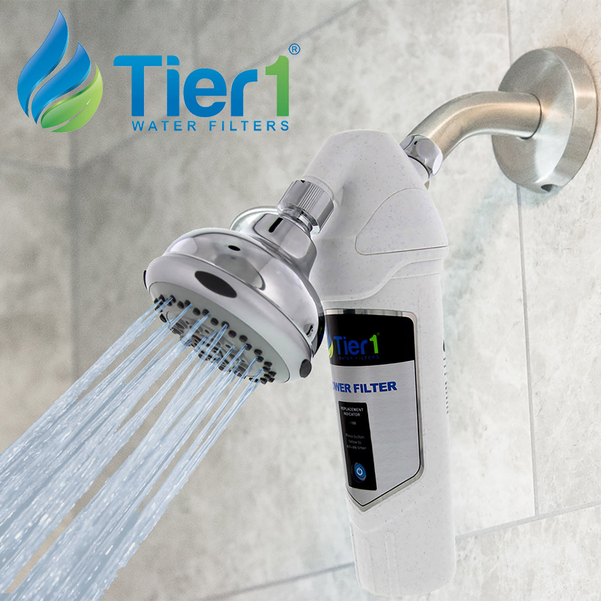 SF-7000 Shower Filter System with Chrome Shower Head by Tier1 - DiscountFilterStore.com