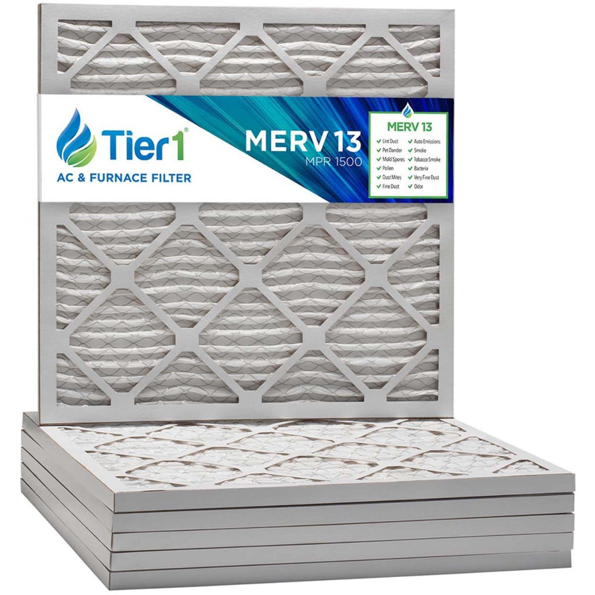 18x18x1 Merv 13 Universal Air Filter By Tier1 (6-Pack) - DiscountFilterStore.com