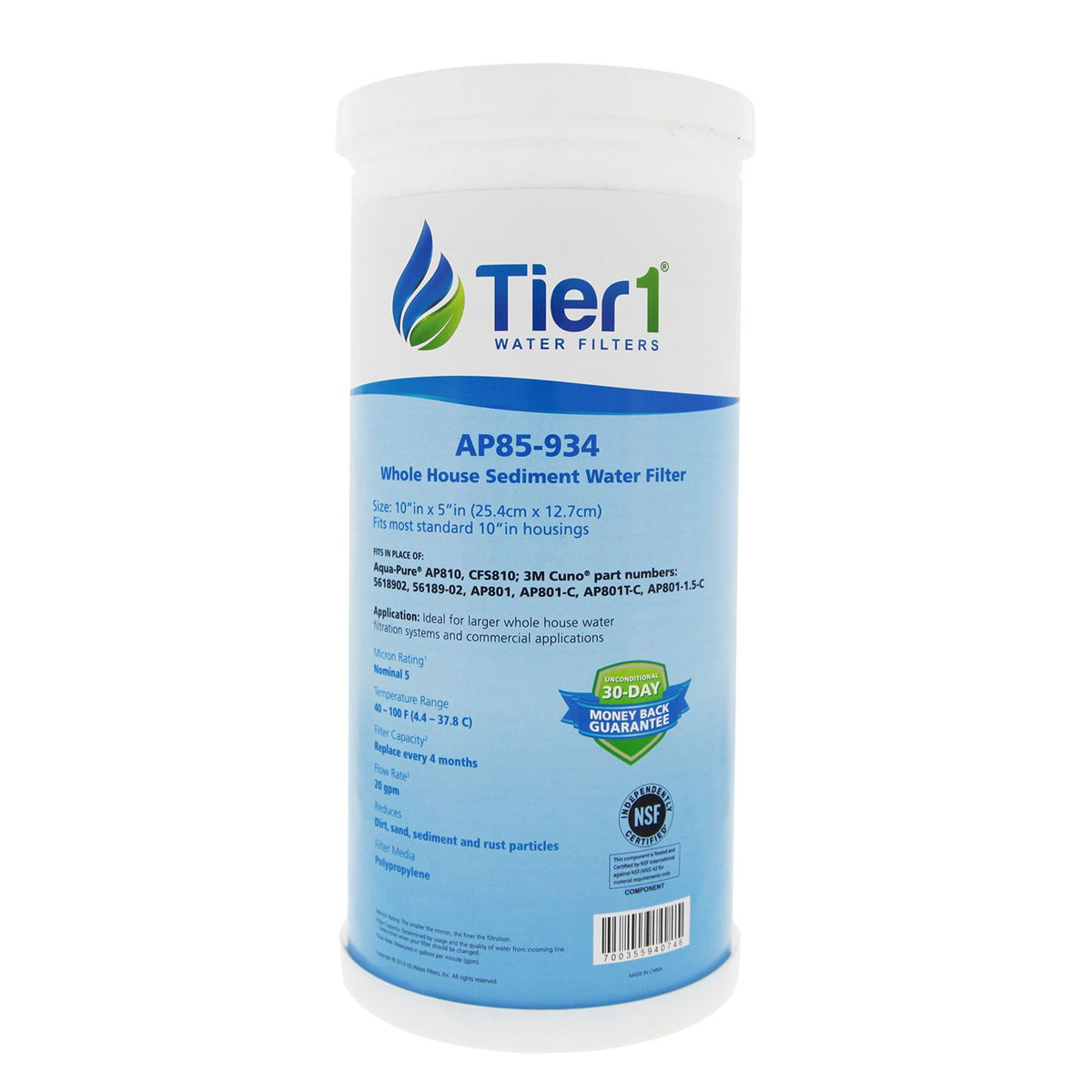 WHKF-DWHB Whirlpool Comparable Whole House Sediment Water Filter by Tier1 - DiscountFilterStore.com