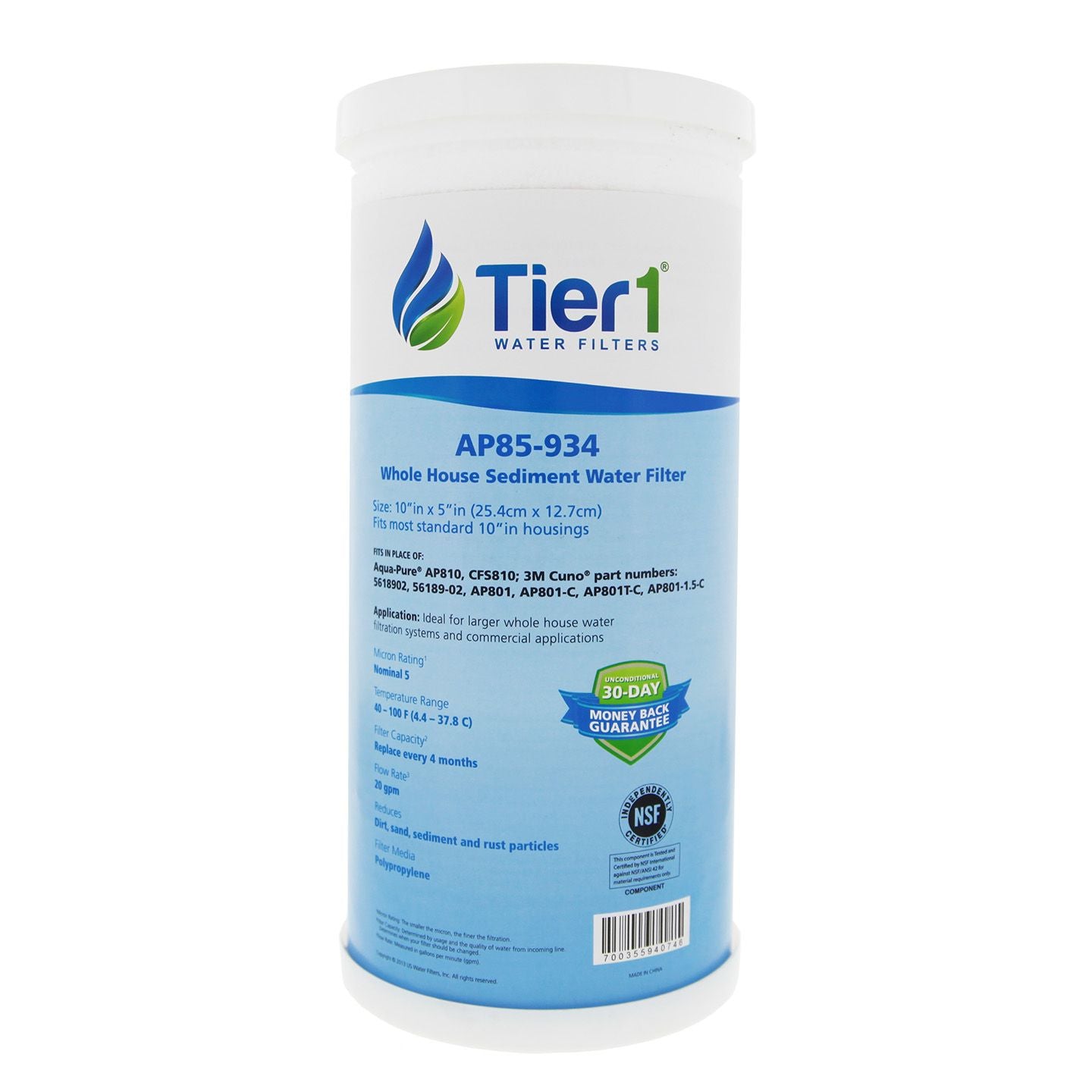 WHKF-DWHB Whirlpool Comparable Whole House Sediment Water Filter by Tier1 - DiscountFilterStore.com