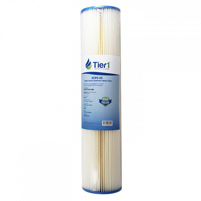 20 inch x 4.5 inch Whole House Pleated Polyester Water Filter by Tier1 (5 Micron) - Whole House Cartridges - 20.86 - DiscountFilterStore.com