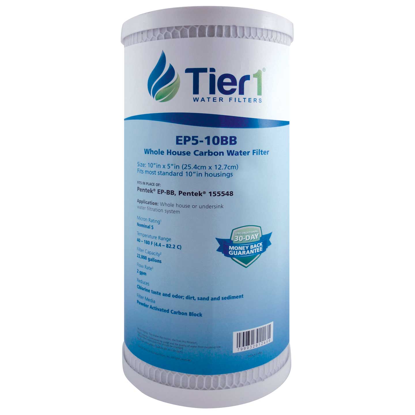 EP-BB 155548-43 Pentek Carbon Filter Cartridge Comparable Replacement Kit with O-ring and Lubricant by Tier1 - DiscountFilterStore.com