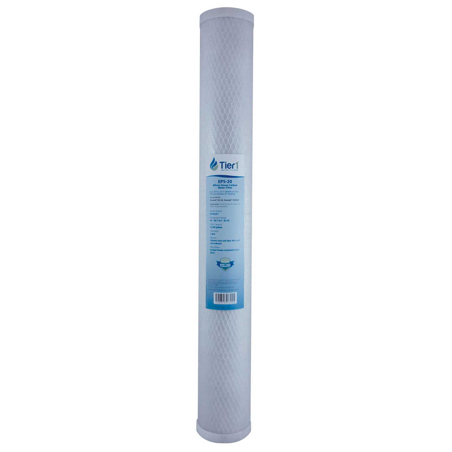 EP-20 155529-43 Pentek Carbon Filter Cartridge Comparable Replacement Kit with O-ring and Lubricant by Tier1 - DiscountFilterStore.com EP-20 155529-43 Pentek Carbon Filter Cartridge Comparable Replacement Kit with O-ring and Lubricant by Tier1 - DiscountFilterStore.com