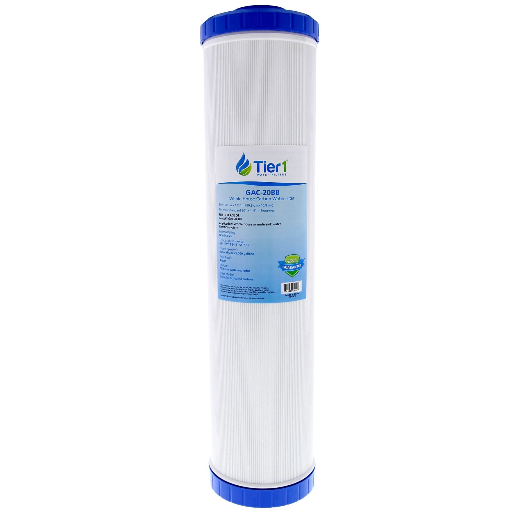 GAC20-BB Pentek Replacement Granular Activated Carbon Filter by Tier1 - DiscountFilterStore.com