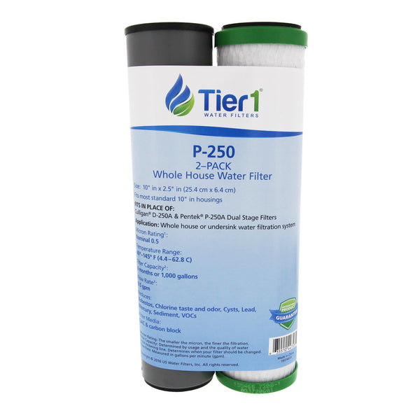 P-250 Pentek Comparable Under Sink Water Filter Set by Tier1 - Whole House Cartridges - 61.25 - DiscountFilterStore.com